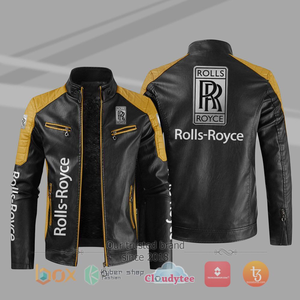 HOT_Rolls_Royce_Car_Motor_Block_Leather_Jacket_1