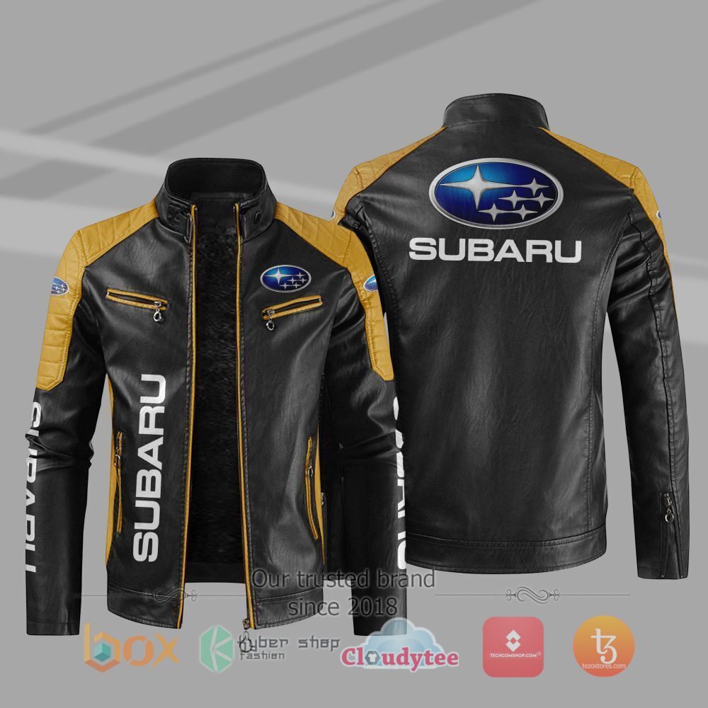 HOT_Subaru_Car_Motor_Block_Leather_Jacket_1