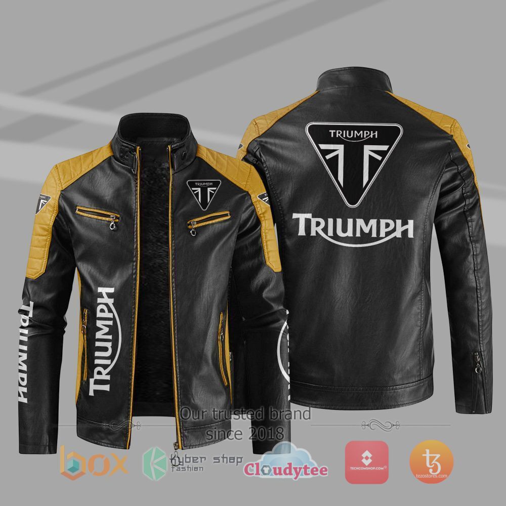 HOT_Triumph_Car_Motor_Block_Leather_Jacket_1