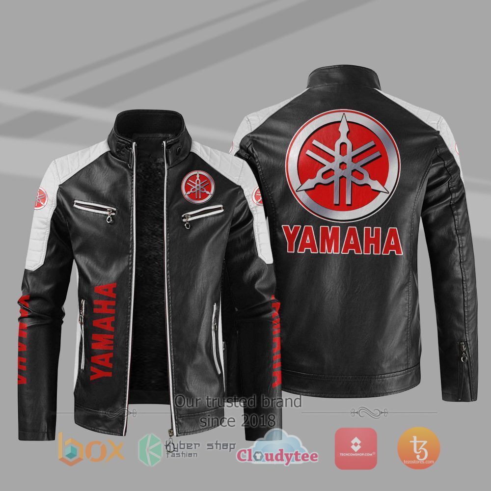 HOT_Yamaha_Car_Motor_Block_Leather_Jacket