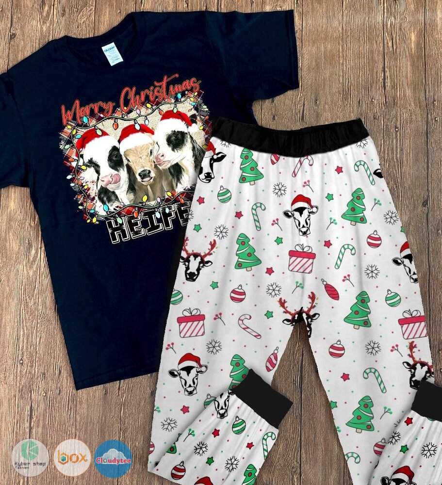 Heifer_Love_Merry_Christmas_short_sleeves_Pajamas_Set
