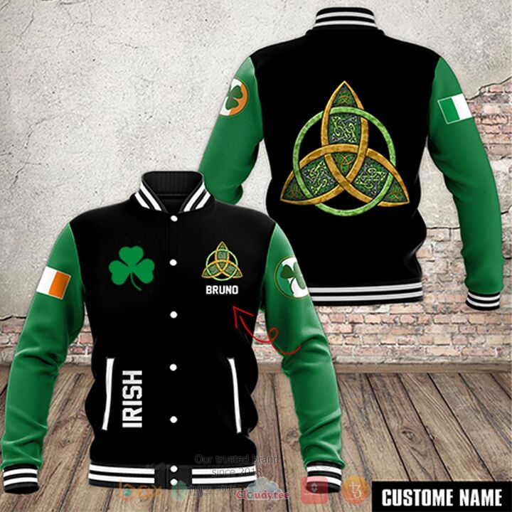 Irish_clover_Personalized_Baseball_Jacket