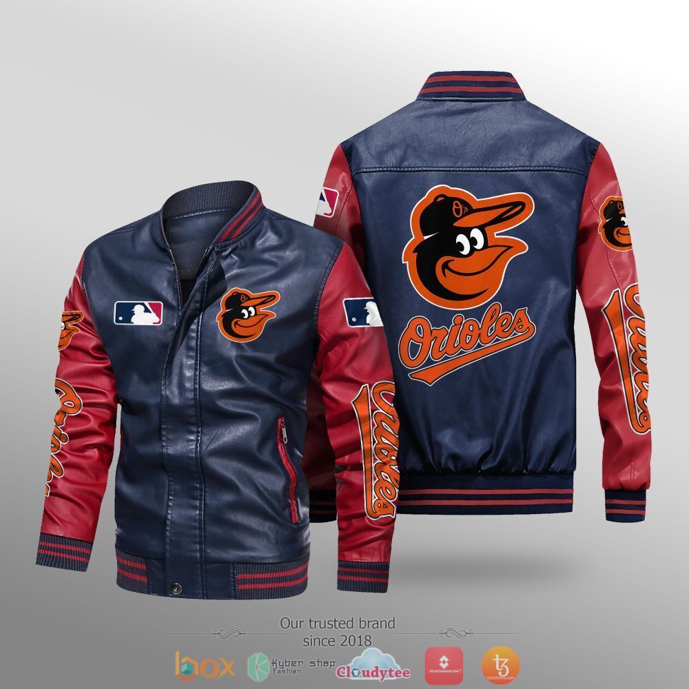 MLB_Baltimore_Orioles_Leather_bomber_jacket_1