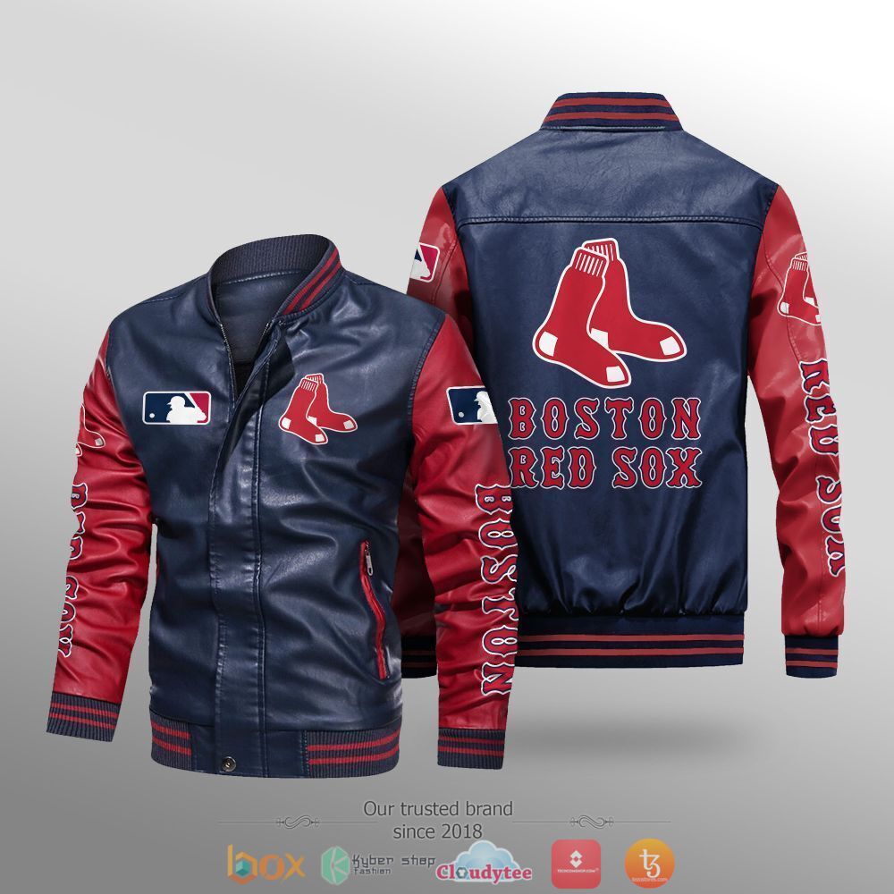 MLB_Boston_Red_Sox_Leather_bomber_jacket_1