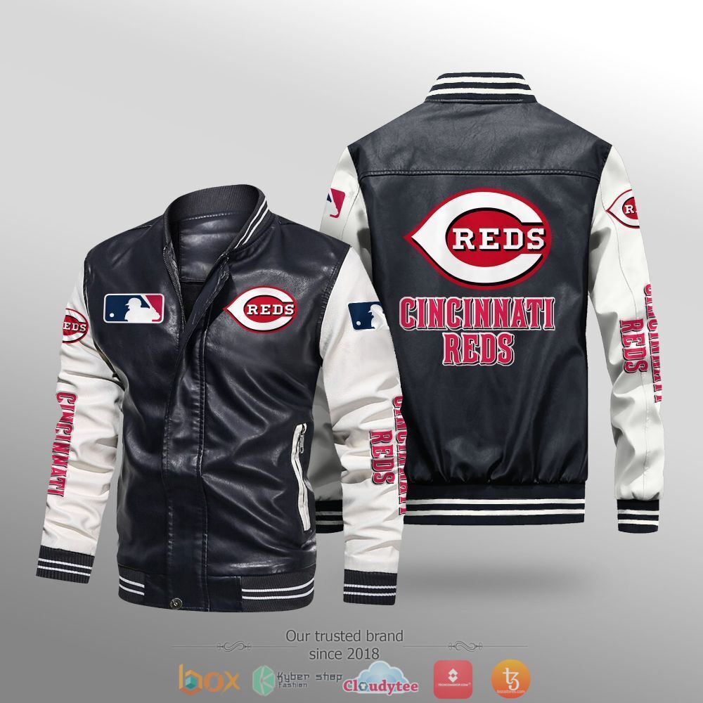 MLB_Cincinnati_Reds_Leather_bomber_jacket