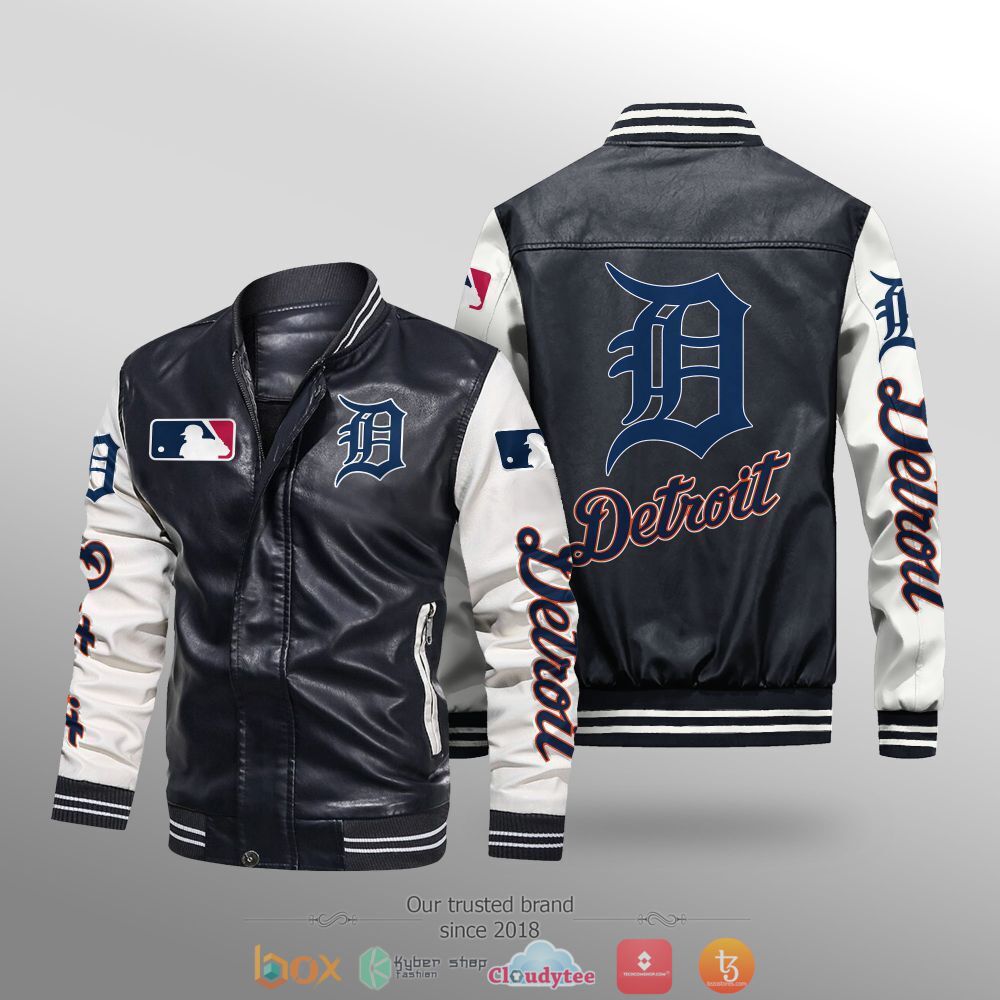 MLB_Detroit_Tigers_Leather_bomber_jacket
