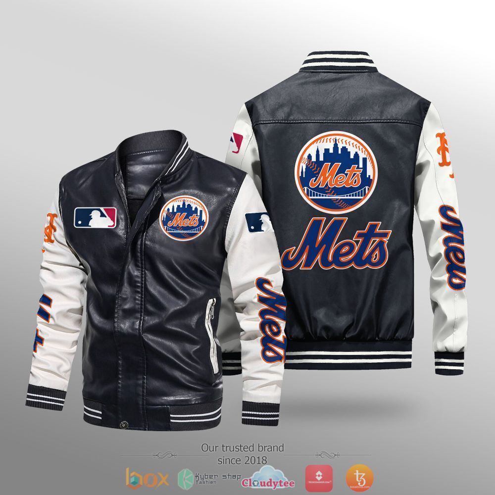 MLB_New_York_Mets_Leather_bomber_jacket
