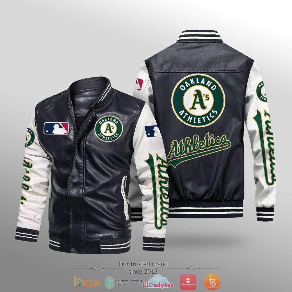 MLB_Oakland_Athletics_Leather_bomber_jacket