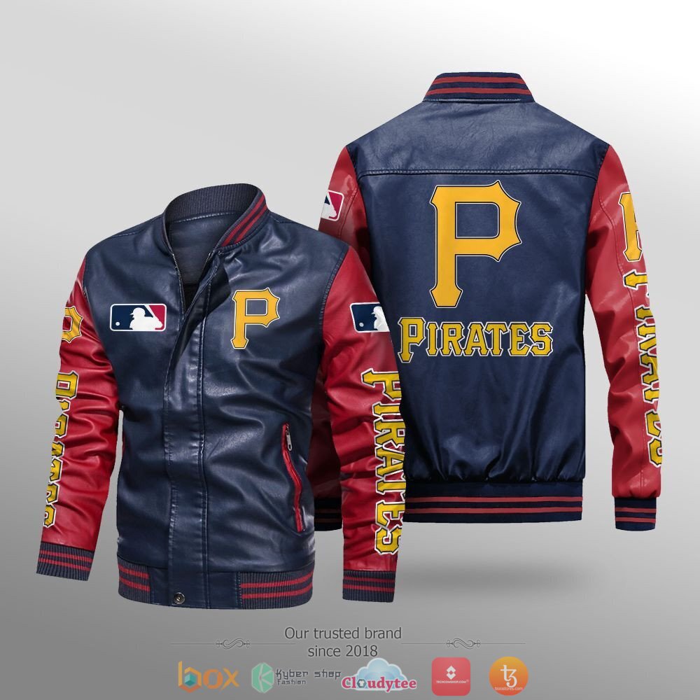 MLB_Pittsburgh_Pirates_Leather_bomber_jacket_1