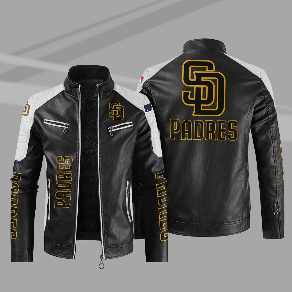 MLB_San_Diego_Padres_Block_Leather_Jacket