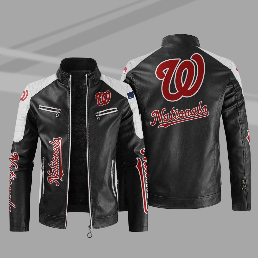 MLB_Washington_Nationals_Block_Leather_Jacket