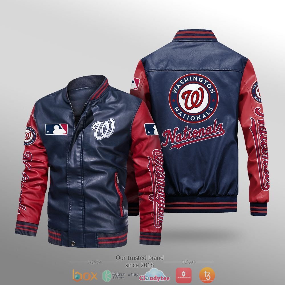 MLB_Washington_Nationals_Leather_bomber_jacket_1