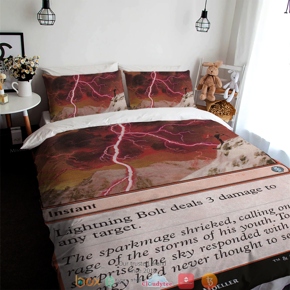 Magic_The_Gathering_Lightning_Bolt_Bedding_Set