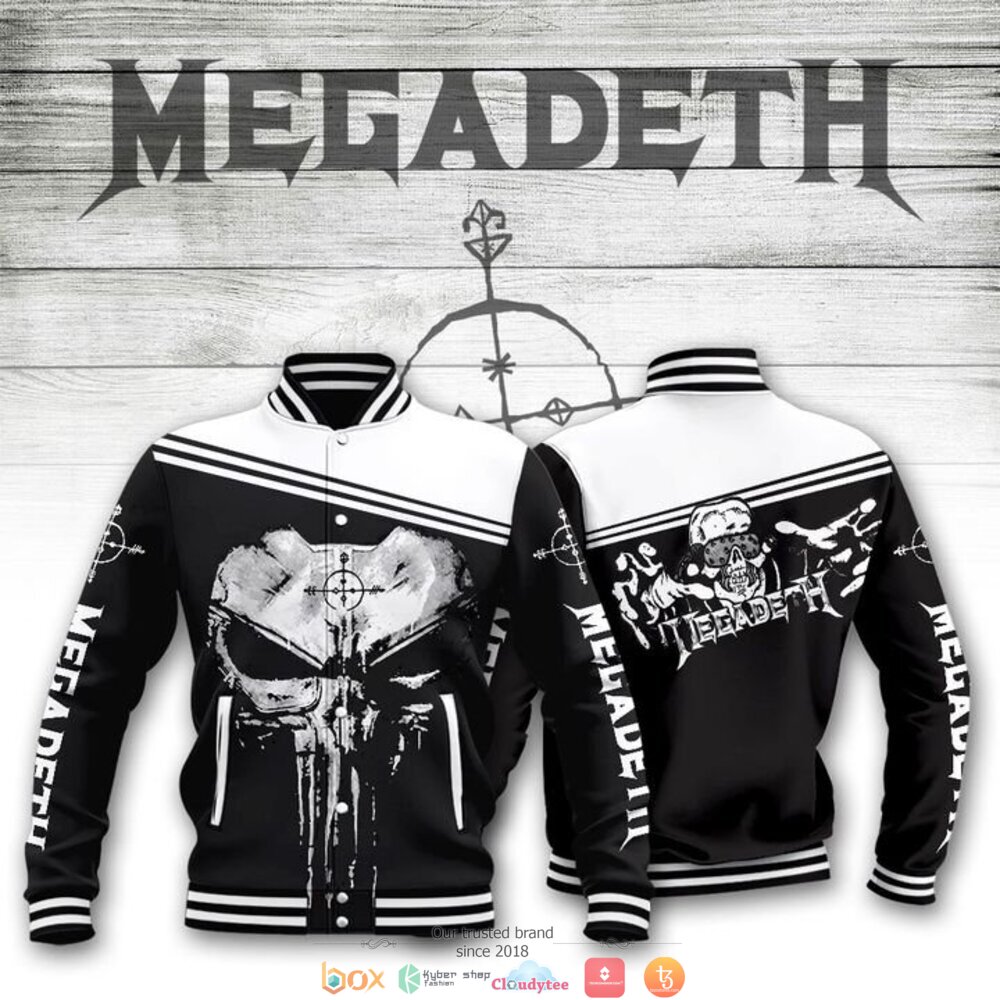 Megadeth_band_punisher_skull_Baseball_jacket