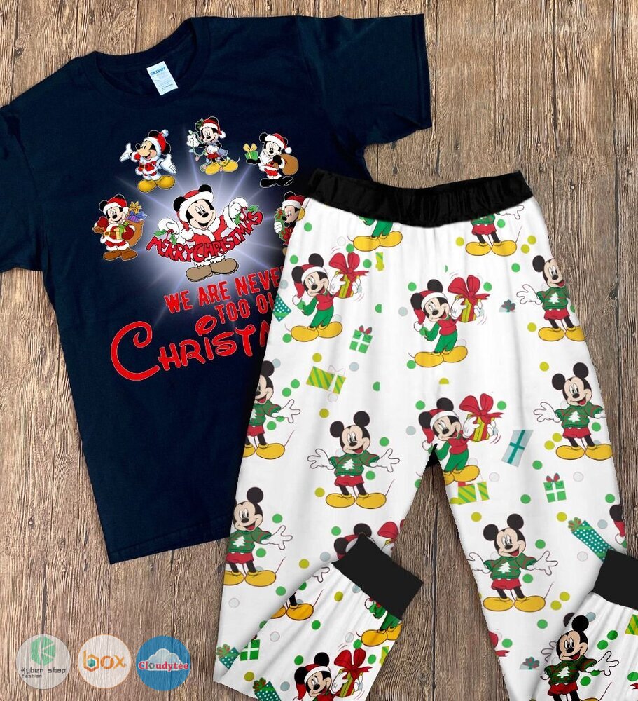 Mickey_Mouse_We_Are_Never_Too_Old_For_Christmas_short_sleeves_Pajamas_Set