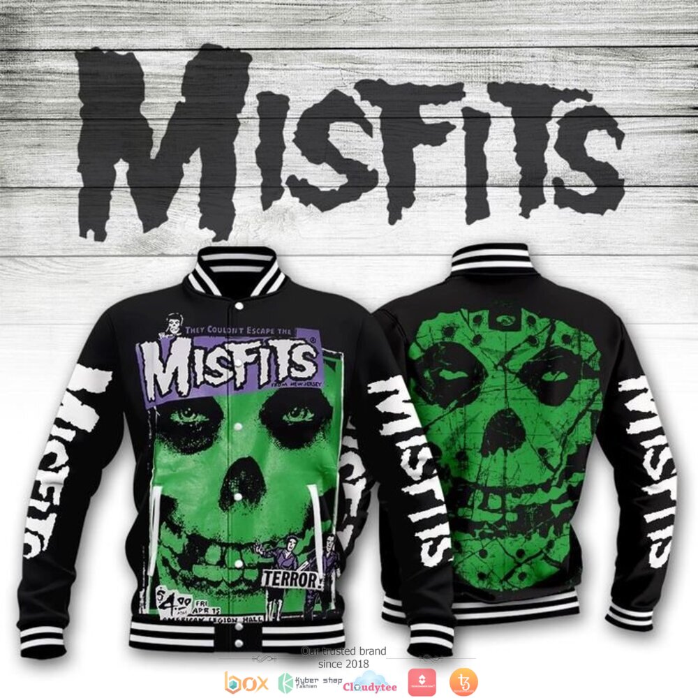 Misfits_band_skull_Baseball_jacket