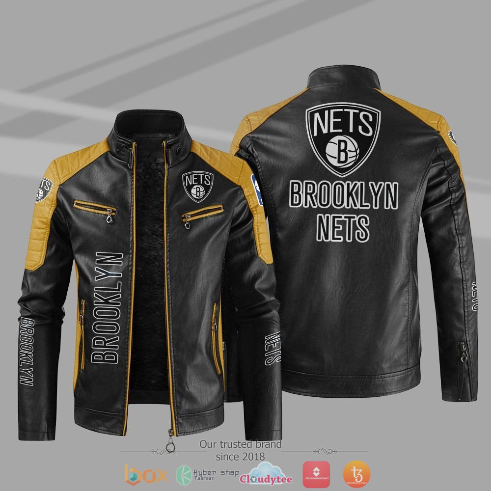 NBA_Brooklyn_Nets_Block_leather_jacket_1