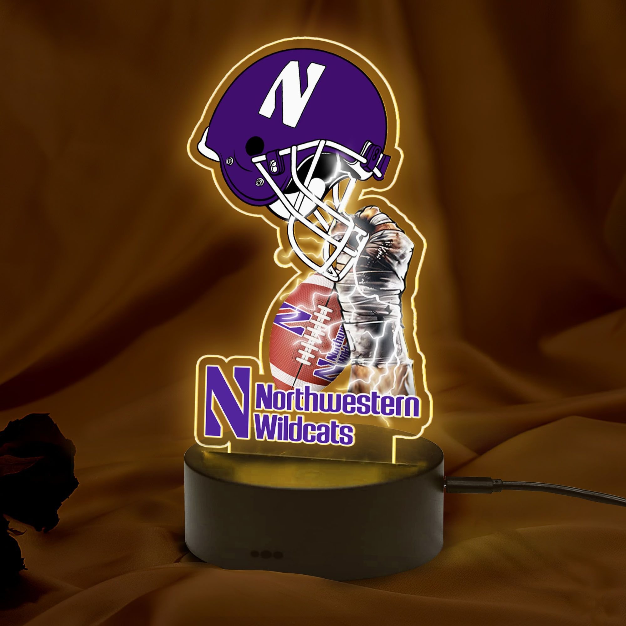 NCAA_Northwestern_Wildcats_Led_Lamp_1