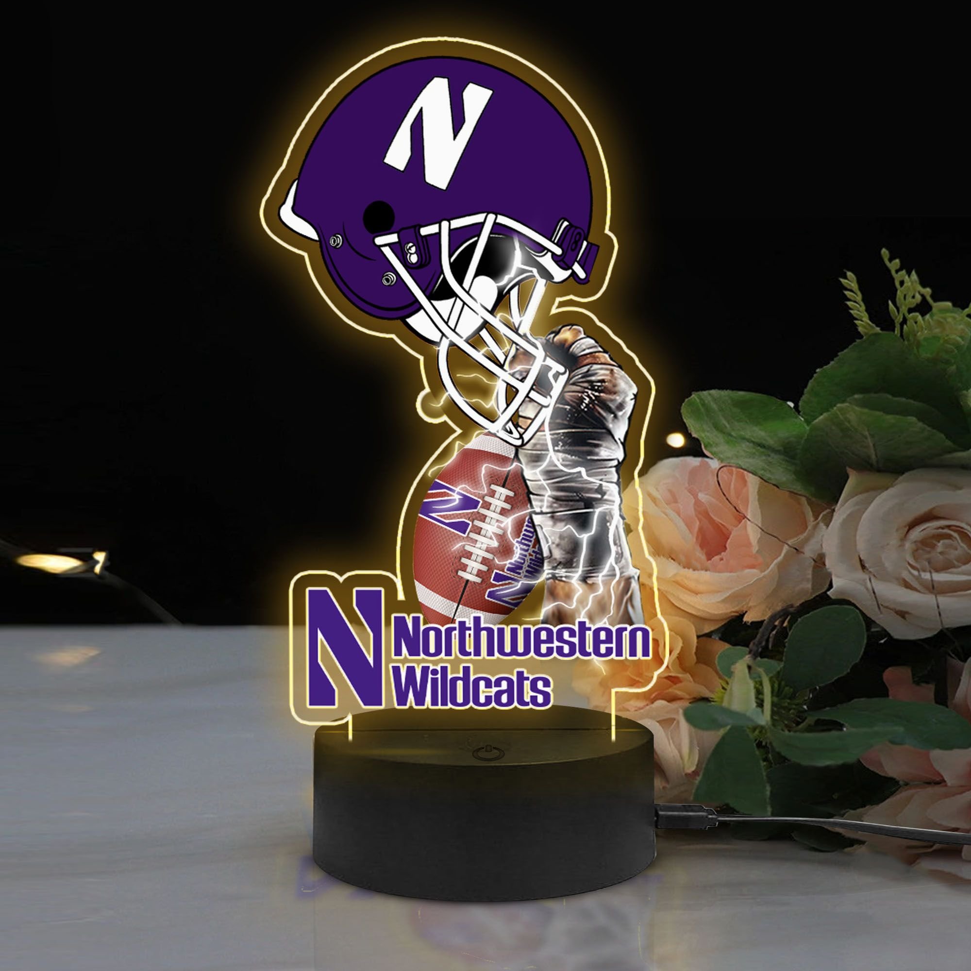 NCAA_Northwestern_Wildcats_Led_Lamp_1_2