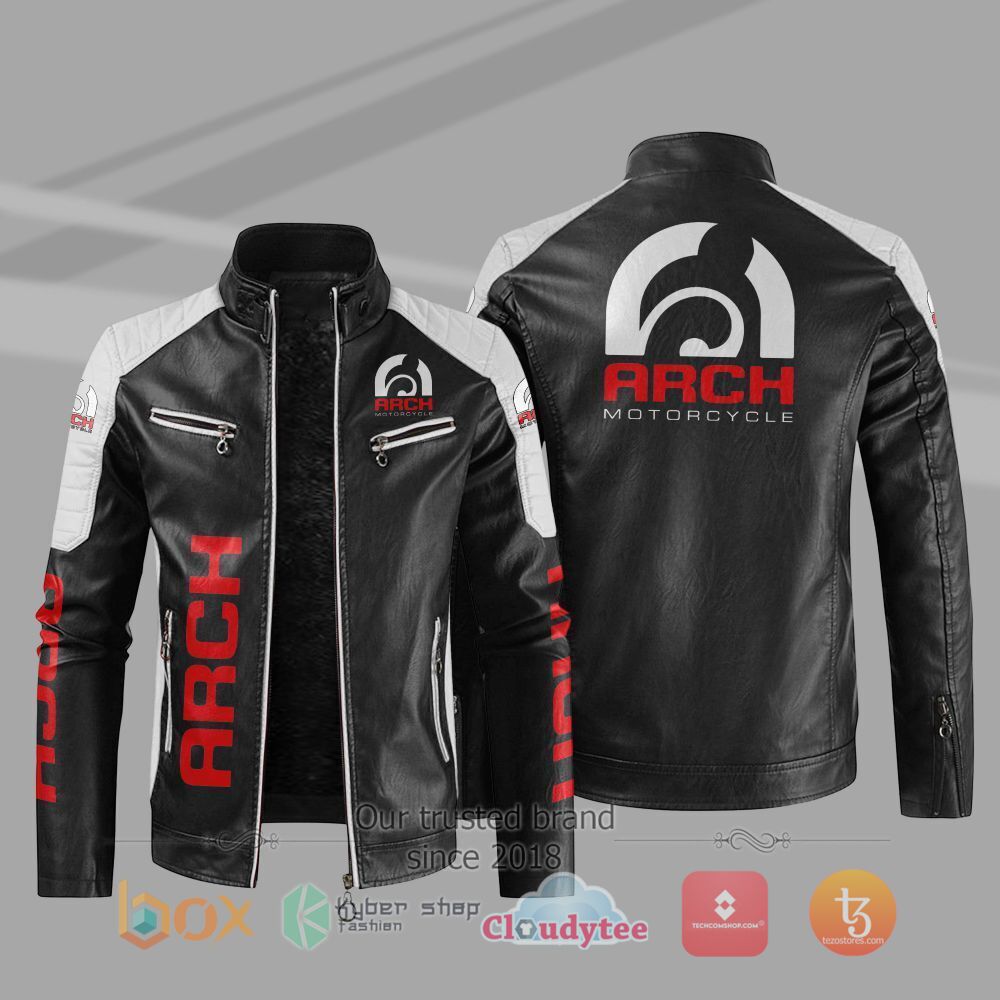 NEW_Arch_Motorcycle_Car_Motor_Block_Leather_Jacket