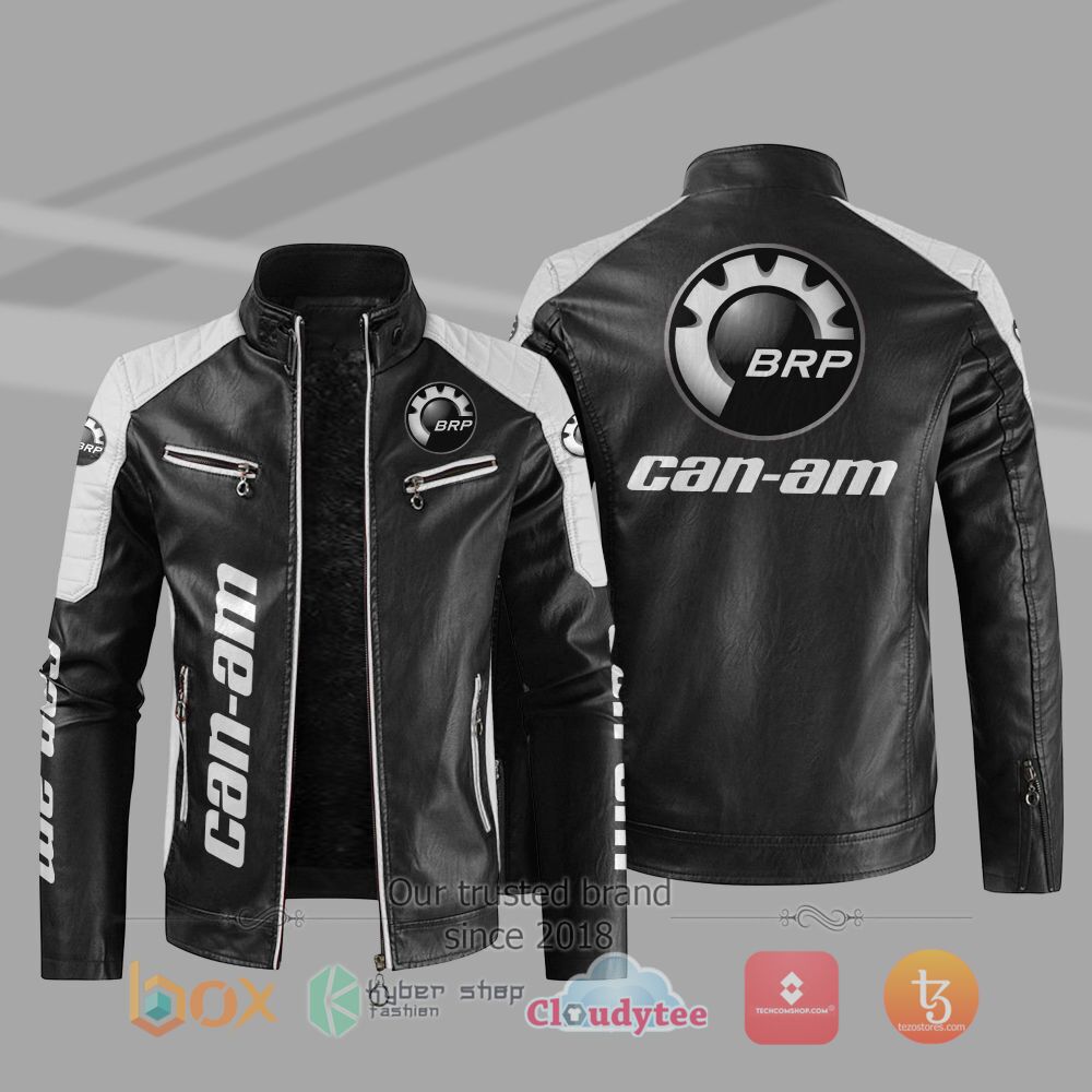 NEW_Can-Am_Motorcycles_Car_Motor_Block_Leather_Jacket