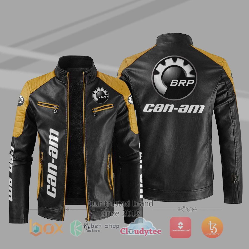NEW_Can-Am_Motorcycles_Car_Motor_Block_Leather_Jacket_1
