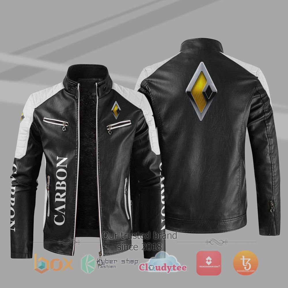 NEW_Carbon_Motor_Car_Motor_Block_Leather_Jacket