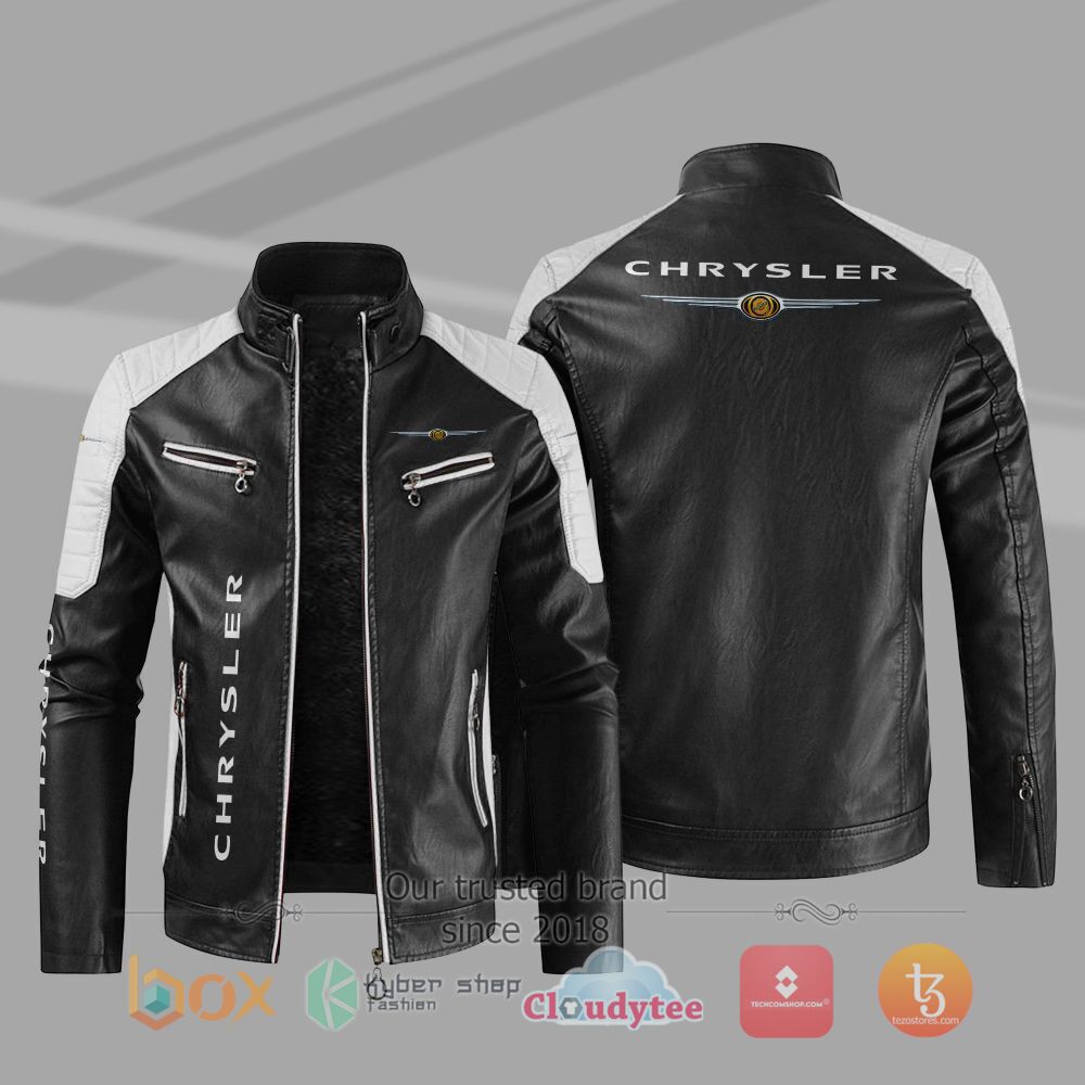 NEW_Chrysler_Car_Motor_Block_Leather_Jacket