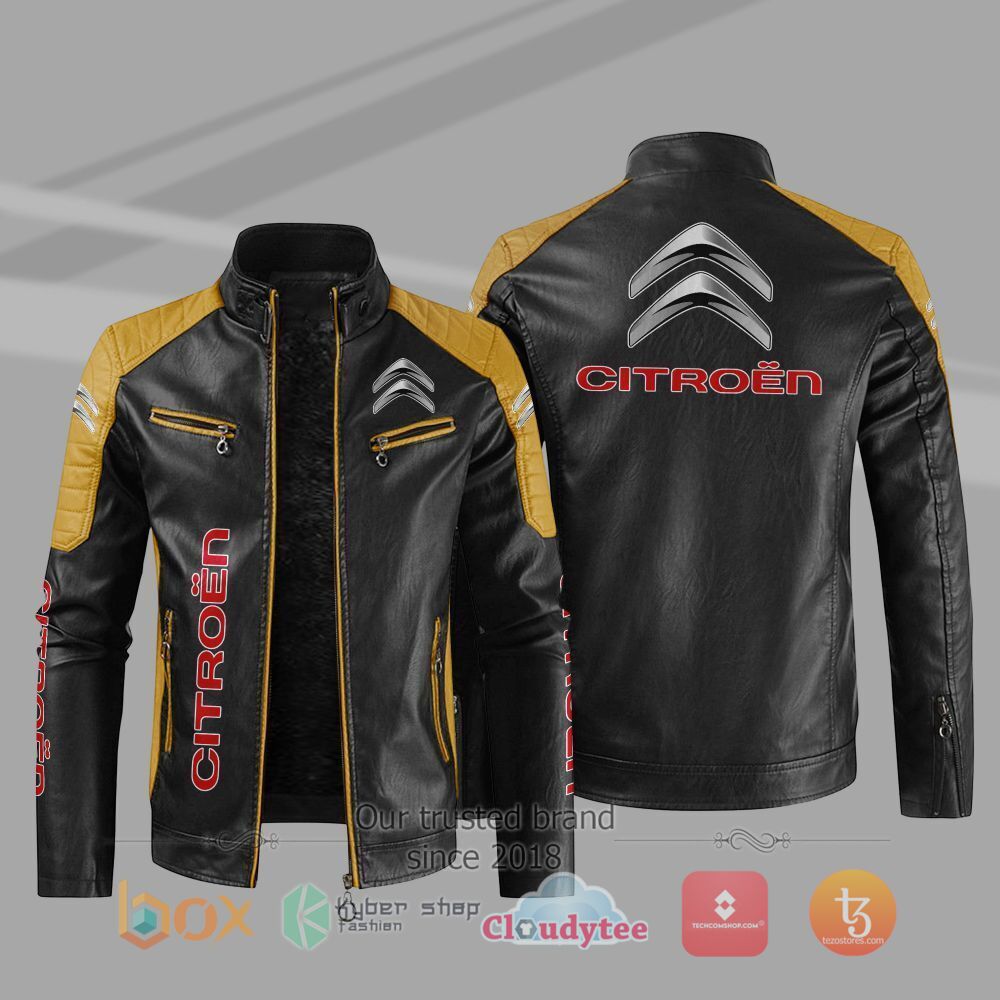 NEW_Citroen_Car_Motor_Block_Leather_Jacket_1
