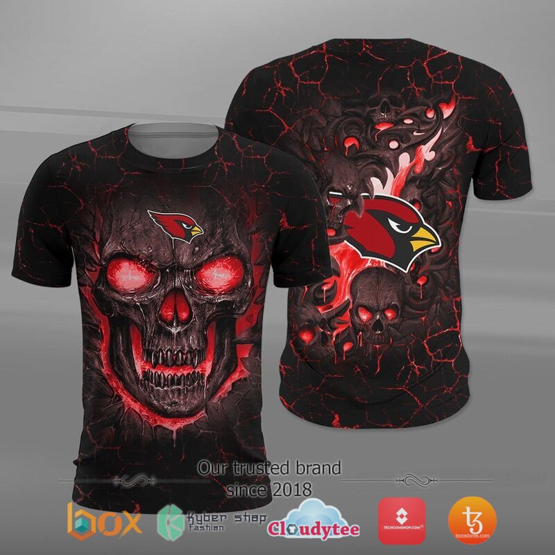 NFL_Arizona_Cardinals_Fire_Skull_Lava_3D_shirt_hoodie_1