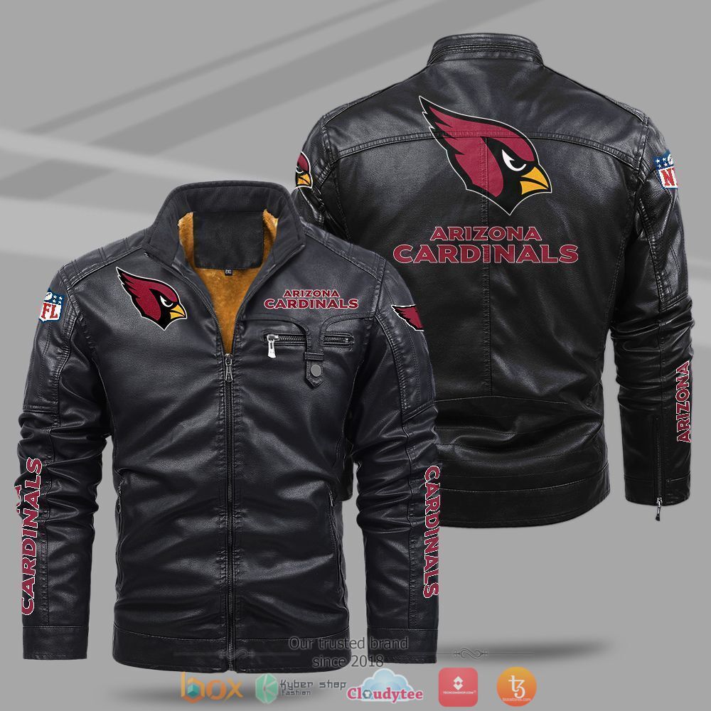 NFL_Arizona_Cardinals_Fleece_leather_jacket
