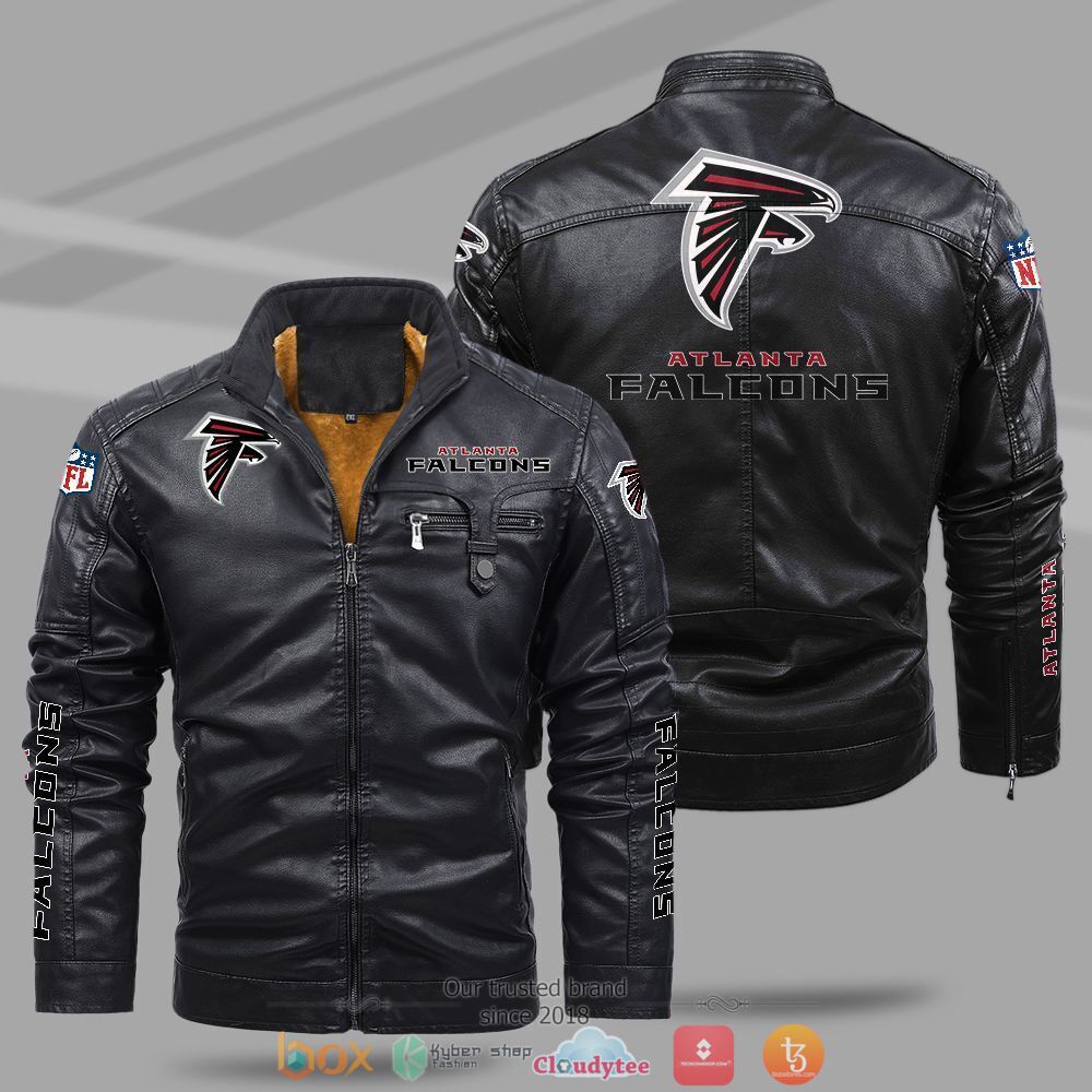 NFL_Atlanta_Falcons_Fleece_leather_jacket