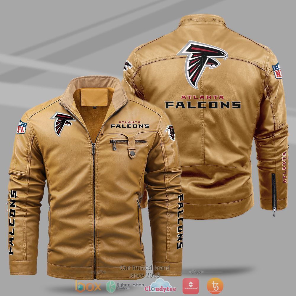 NFL_Atlanta_Falcons_Fleece_leather_jacket_1