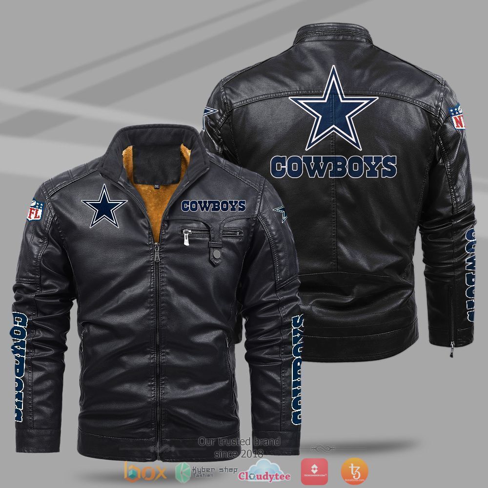 NFL_Dallas_Cowboys_Fleece_leather_jacket