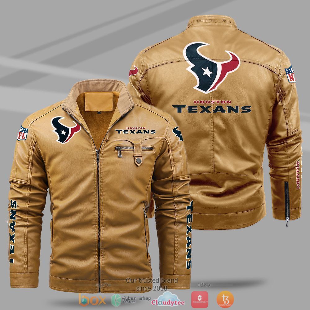 NFL_Houston_Texans_Fleece_leather_jacket_1