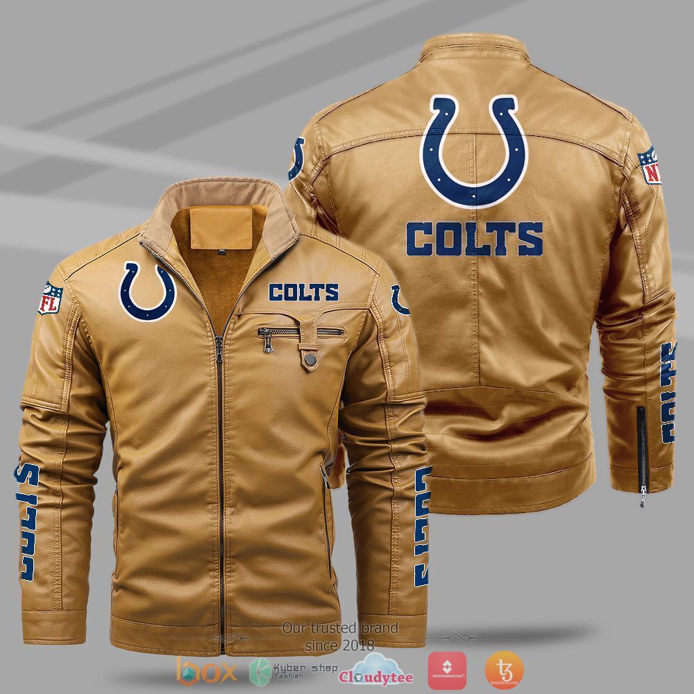 NFL_Indianapolis_Colts_Fleece_leather_jacket_1