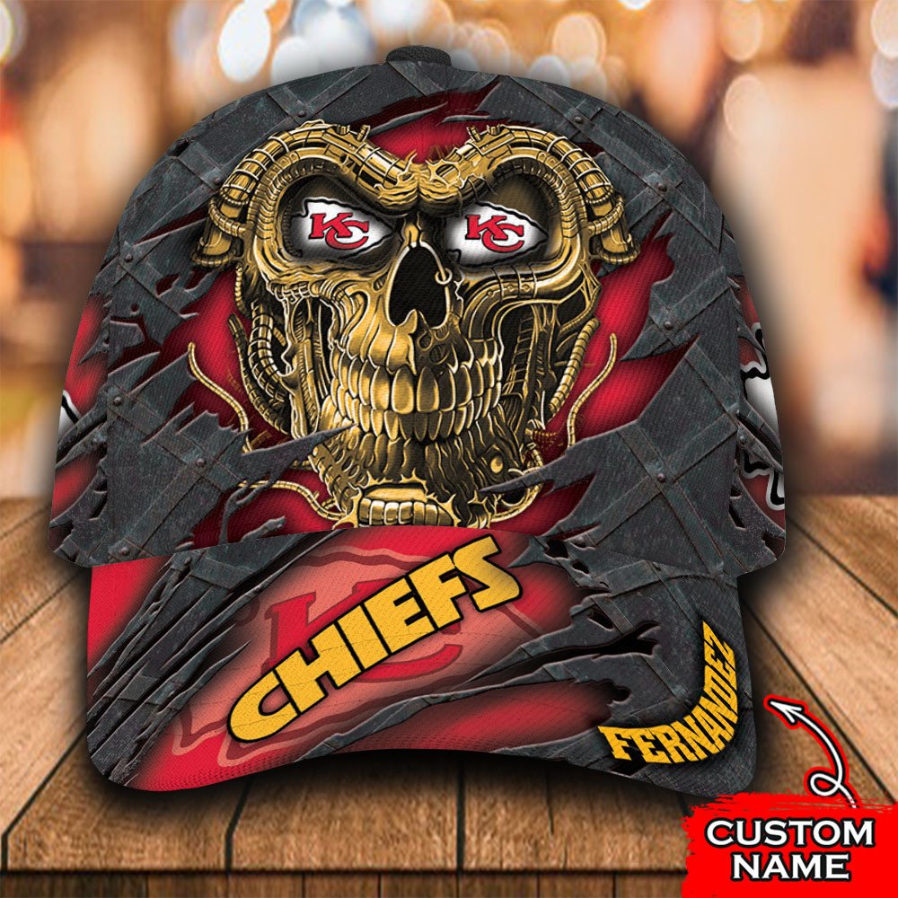NFL_Kansas_City_Chiefs_Skull_Custom_Personalized_Cap