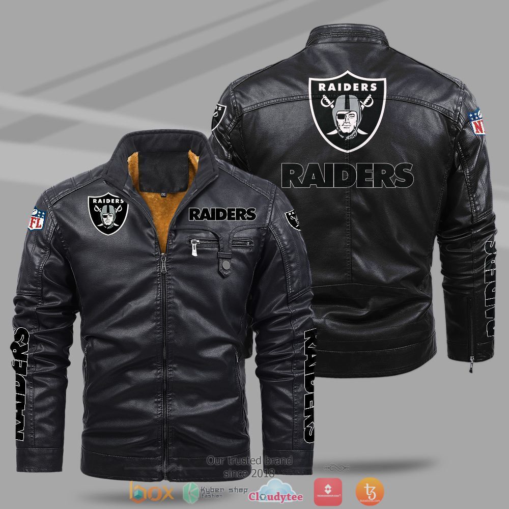 NFL_Las_Vegas_Raiders_Fleece_leather_jacket