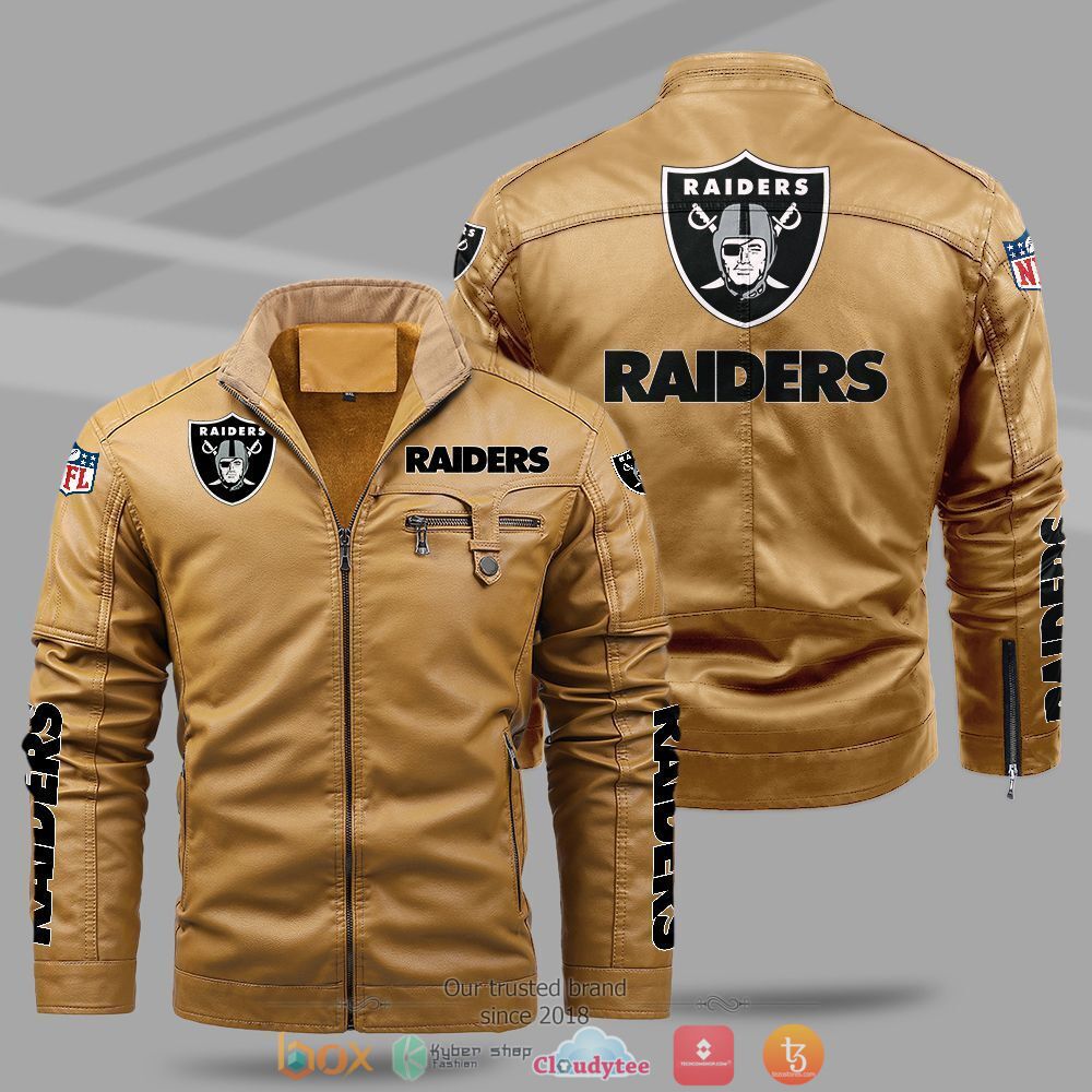 NFL_Las_Vegas_Raiders_Fleece_leather_jacket_1