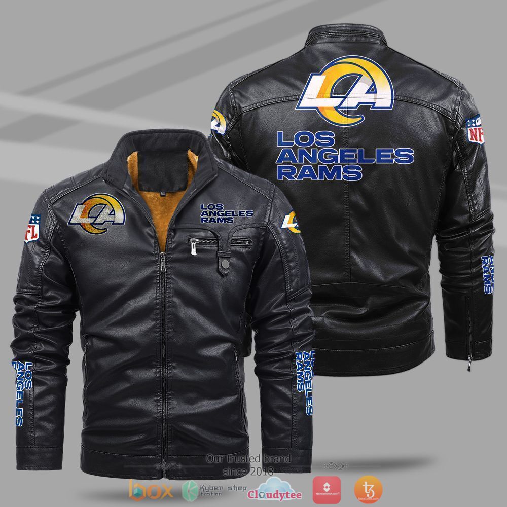 NFL_Los_Angeles_Rams_Fleece_leather_jacket