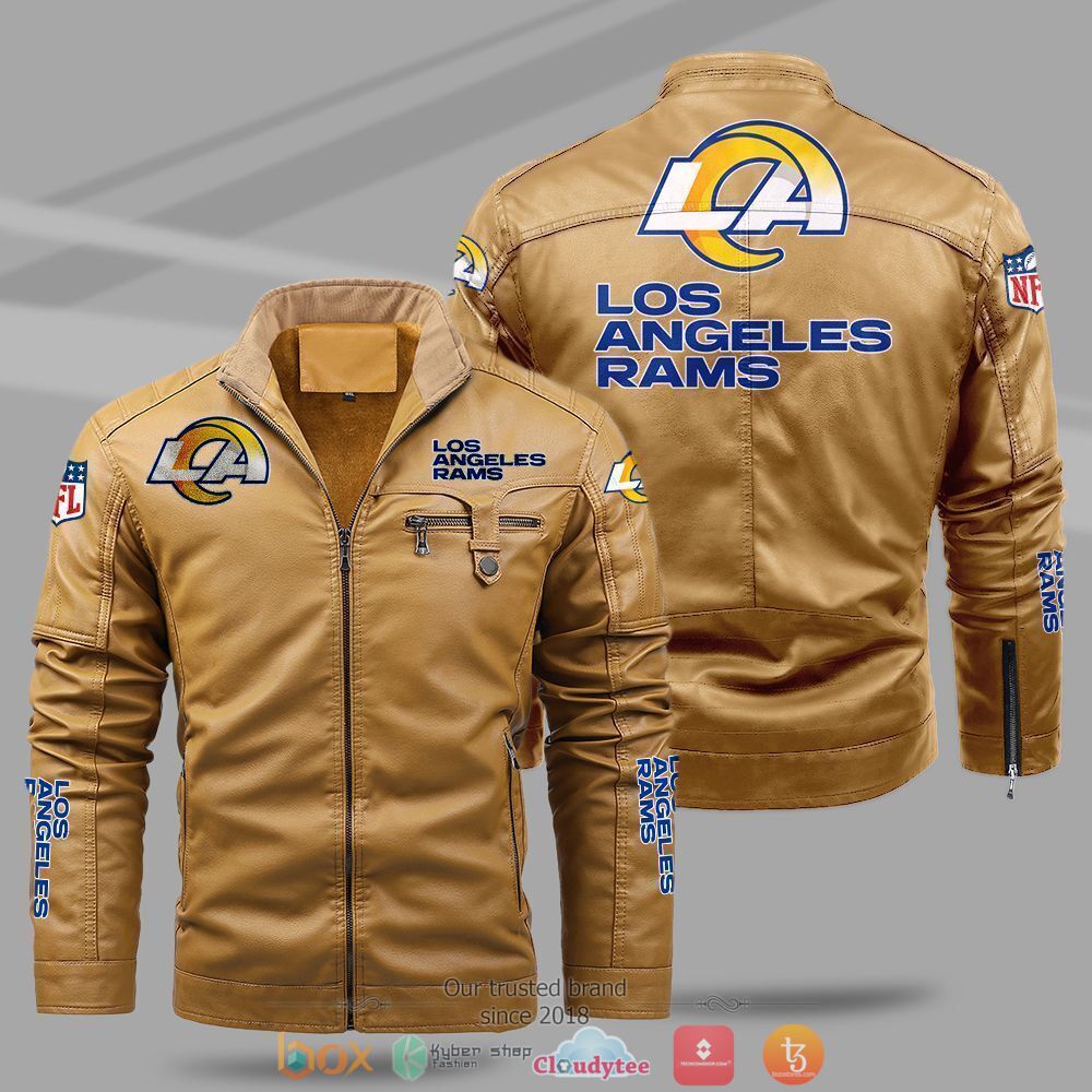 NFL_Los_Angeles_Rams_Fleece_leather_jacket_1