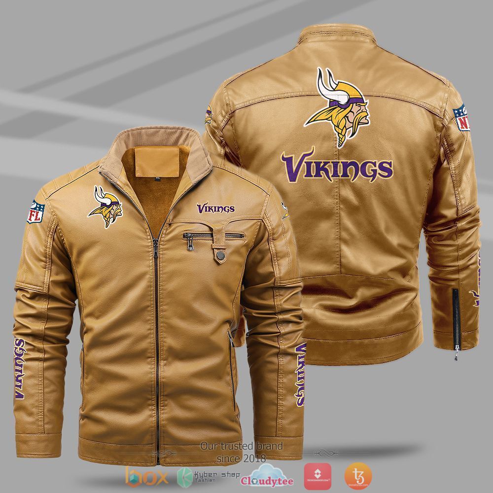 NFL_Minnesota_Vikings_Fleece_leather_jacket_1
