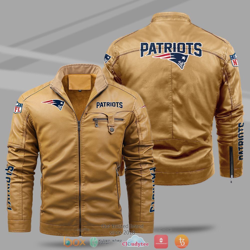 NFL_New_England_Patriots_Fleece_leather_jacket_1