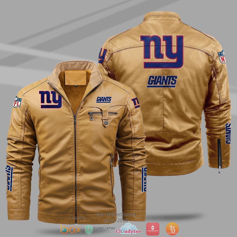 NFL_New_York_Giants_Fleece_leather_jacket_1