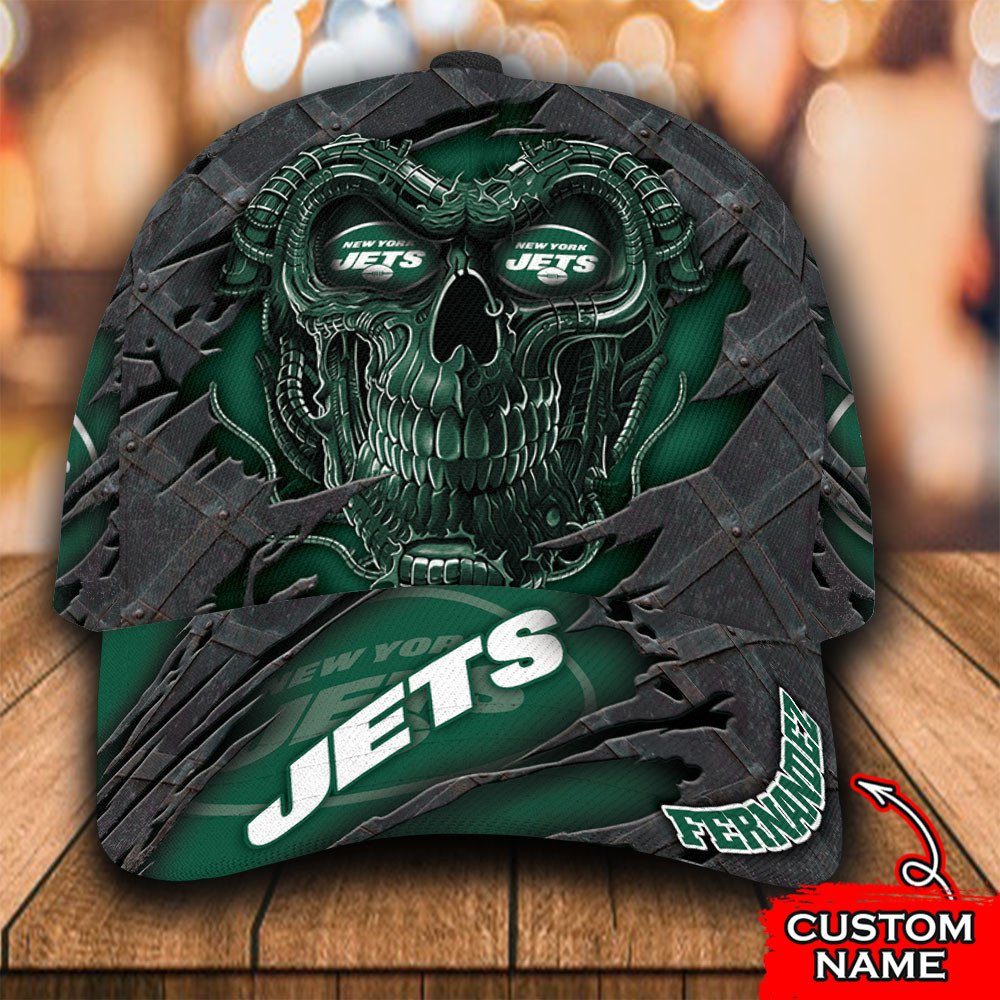 NFL_New_York_Jets_Skull_Custom_Personalized_Cap