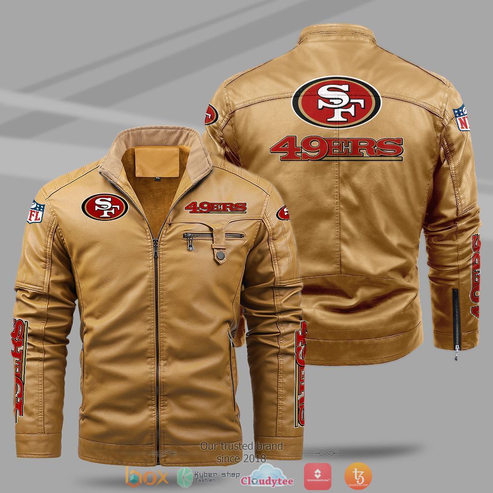 NFL_San_Francisco_49ers_Fleece_leather_jacket_1