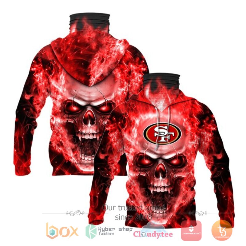 NFL_San_Francisco_49ers_Red_Flameskull_3d_hoodie_mask