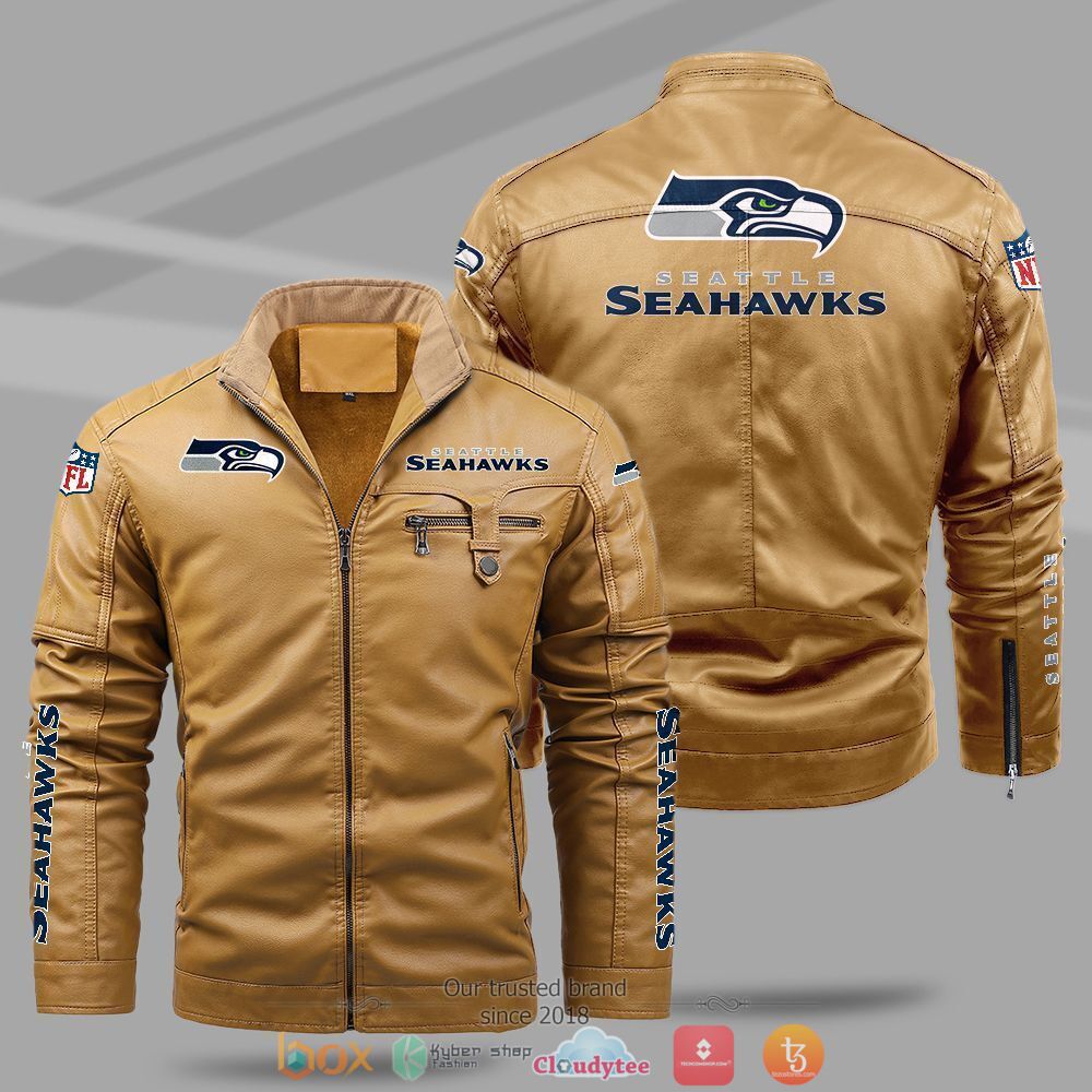 NFL_Seattle_Seahawks_Fleece_leather_jacket_1