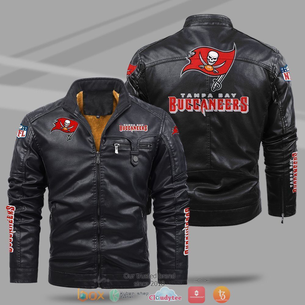 NFL_Tampa_Bay_Buccaneers_Fleece_leather_jacket
