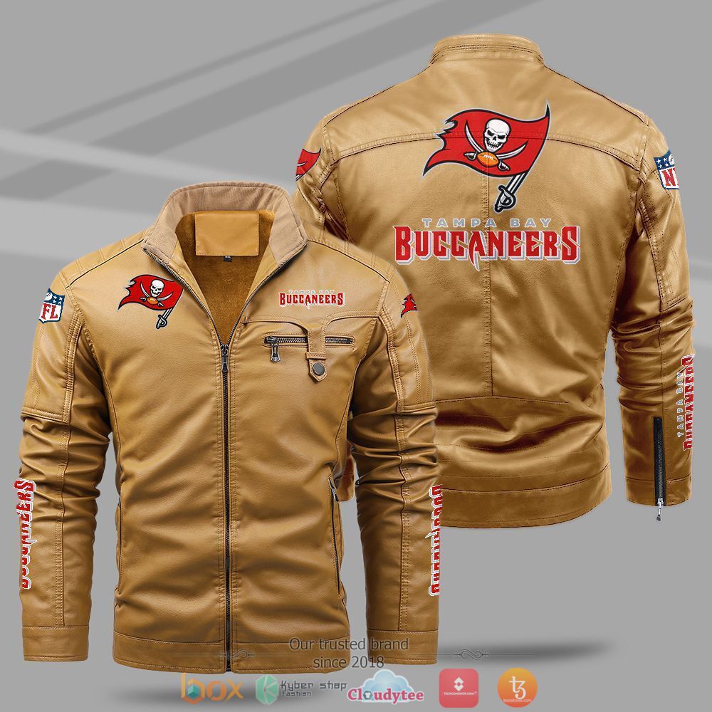 NFL_Tampa_Bay_Buccaneers_Fleece_leather_jacket_1